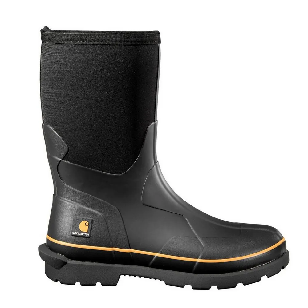 10-INCH WATERPROOF NON-SAFETY TOE RUBBER BOOT - BLK-Black | Carhartt CMV1121