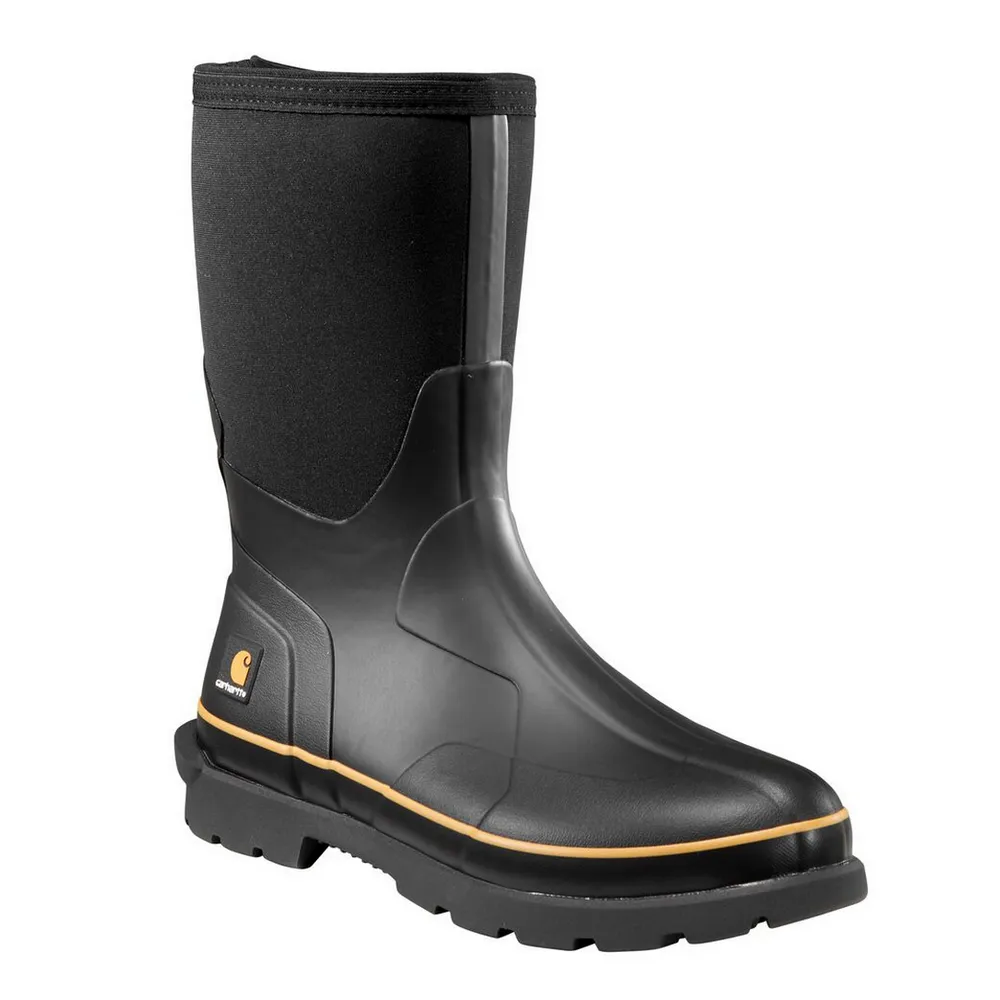10-INCH WATERPROOF NON-SAFETY TOE RUBBER BOOT - BLK-Black | Carhartt CMV1121