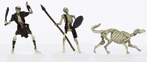 Characters of Adventure - Skeletons Group Blademaster, Spearman, Wolf R4I 67018