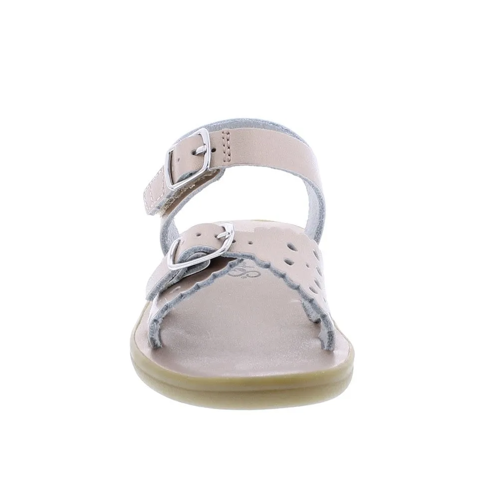 Footmates Girls Sustainable Sandals - Eco-Ariel Microfiber - Rose Gold