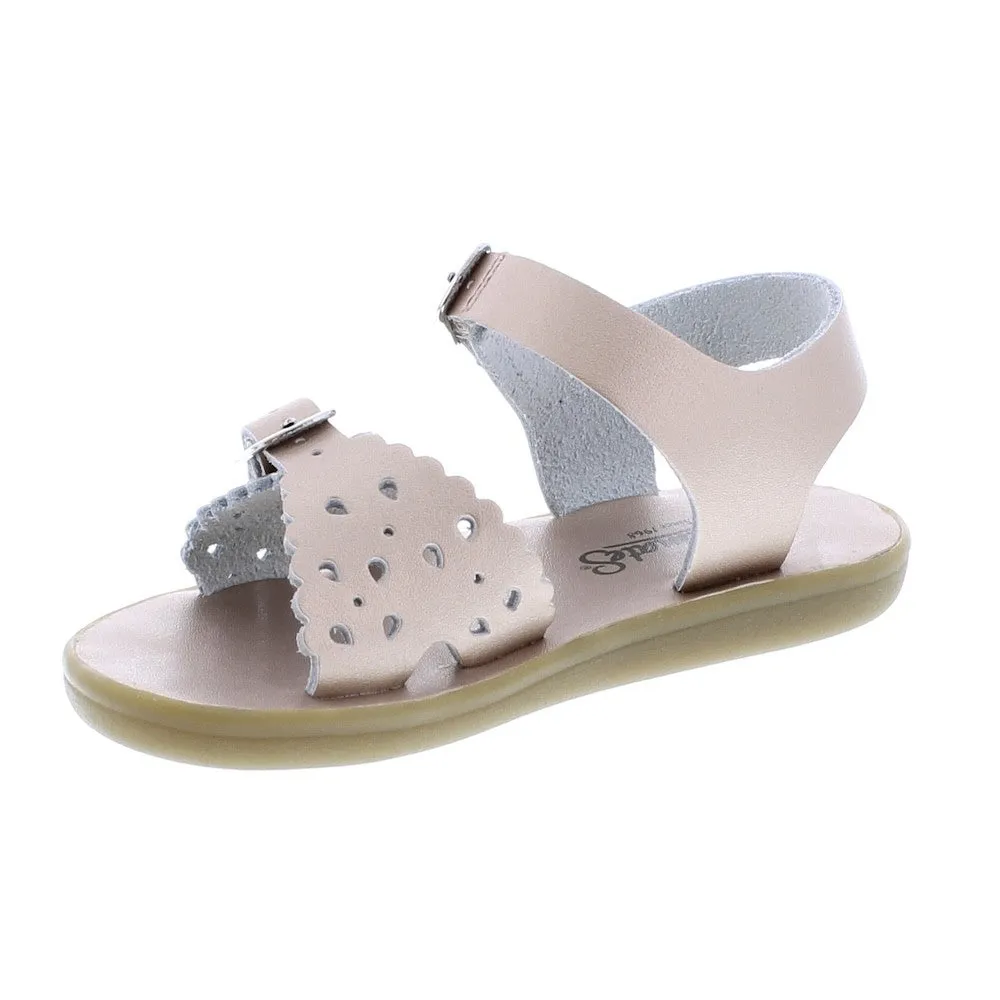 Footmates Girls Sustainable Sandals - Eco-Ariel Microfiber - Rose Gold