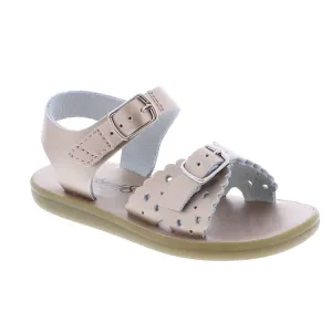 Footmates Girls Sustainable Sandals - Eco-Ariel Microfiber - Rose Gold