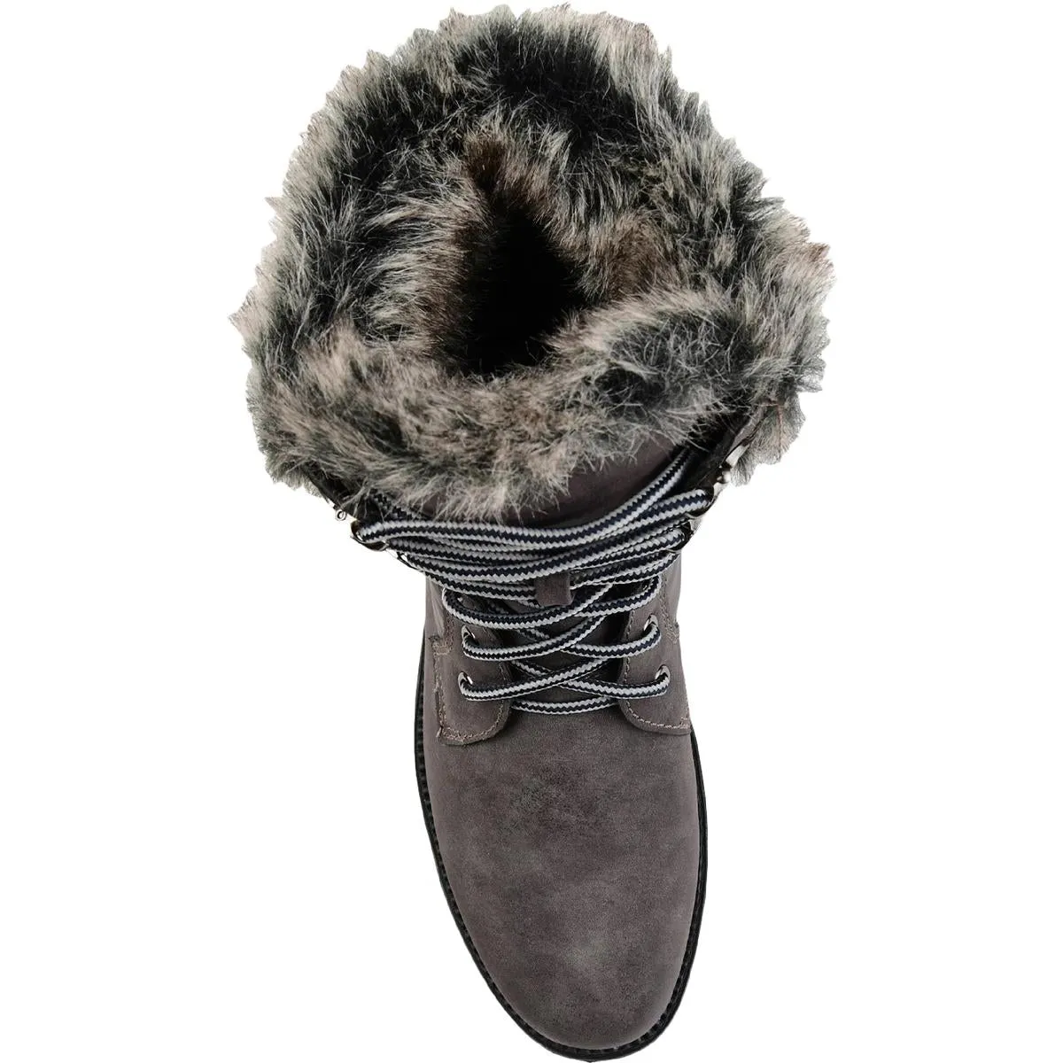 Journee Collection Womens Flurry Faux Leather Cold Weather Snow Boots