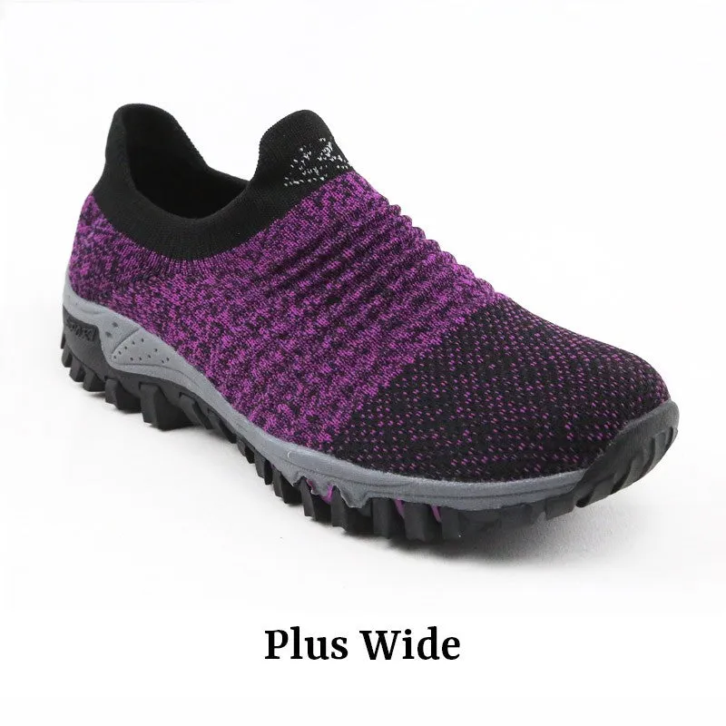 Women's Breathable Non-Slip flat shoes Two Choices  (plus wide and normal wide) 2039