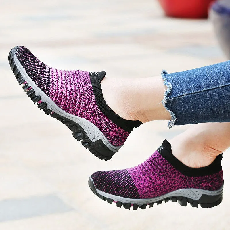 Women's Breathable Non-Slip flat shoes Two Choices  (plus wide and normal wide) 2039