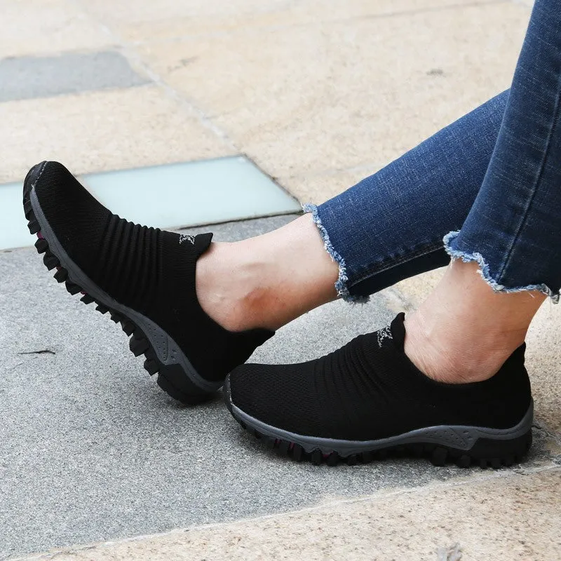Women's Breathable Non-Slip flat shoes Two Choices  (plus wide and normal wide) 2039
